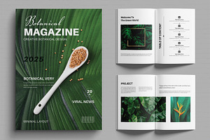 Botanical Magazine Template Layout, a Magazine Template by MightyDesign