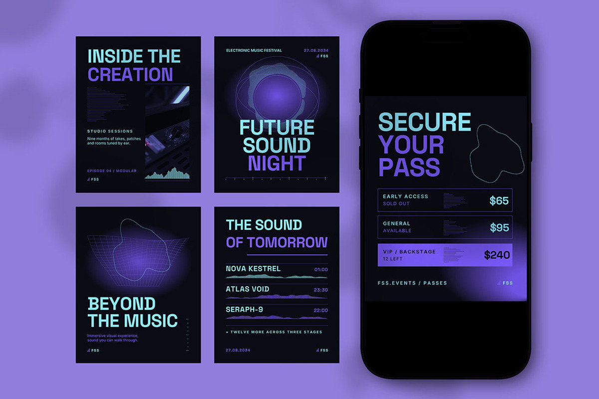 Future Music Event Social Media, a Social Media Template by Pitchlook.Studio (Photo 3 of 3)