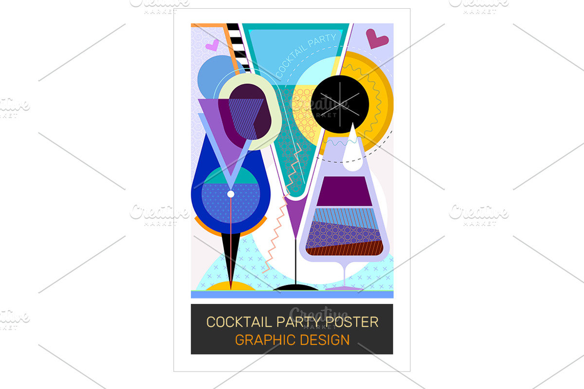 Cocktail Party Poster Design, a Graphic by danjazzia