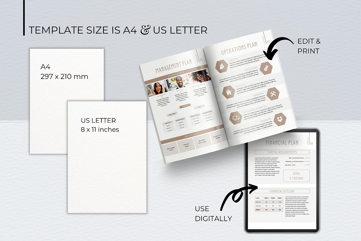 Business Plan Template, 35+ Pages, a Presentation Template by B2 Studio (Photo 9 of 11)