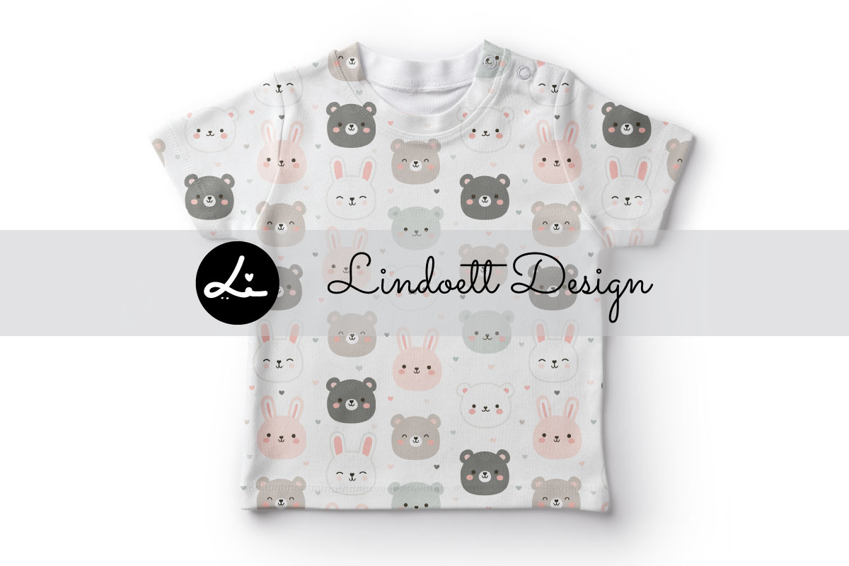 Cute Animals seamless pattern, a Pattern Graphic by lindoet23 (Photo 2 of 3)