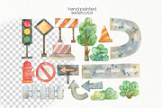 Watercolor Transport. City Streets., an Education Illustration by OllyKo Art (Thumbnail 5 of 10)