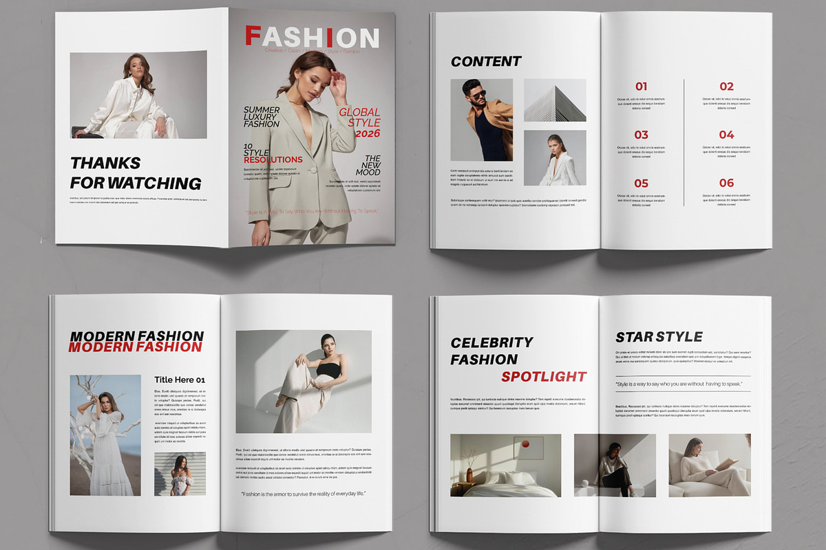 Fashion Magazine Design Layout, a Magazine Template by MightyDesign (Photo 2 of 6)