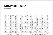 Lefty Print - Hand Lettered Font, a Sans Serif Font by lefty.script (Thumbnail 3 of 3)