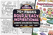 Easy Inspirational Words Coloring, a Decorative Illustration by Craftsbeefy (Thumbnail 1 of 4)