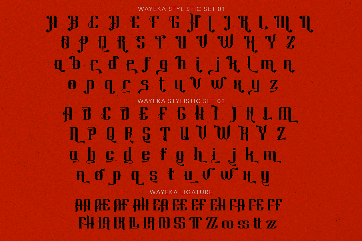 Wayeka Display Font, a Blackletter Font by madeDeduk (Photo 6 of 8)
