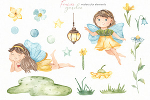 Fairies Garden Watercolor Collection