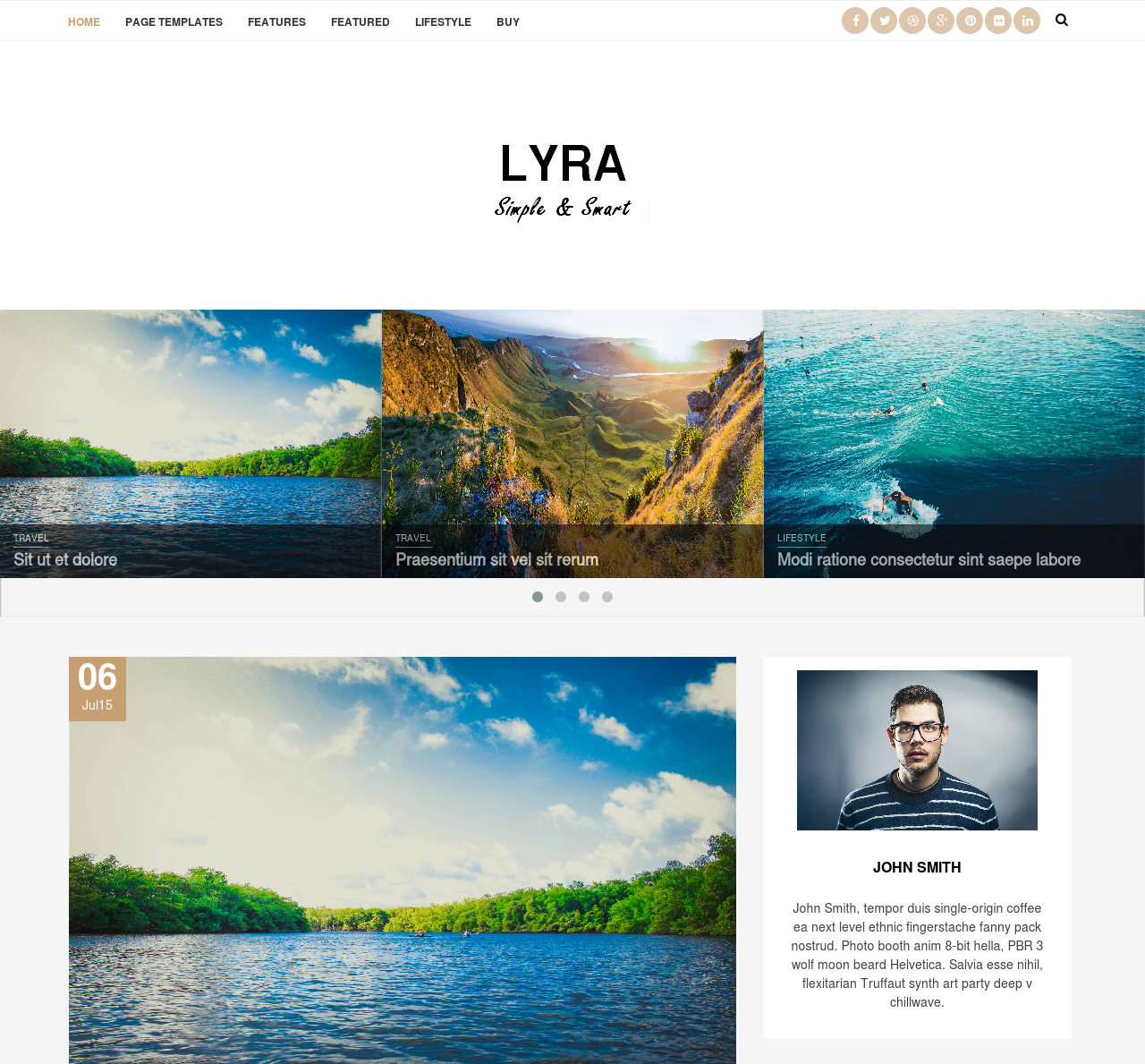 Lyra - WordPress Blog Theme(50% Off), a WordPress Template by Smart Ideas