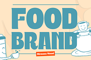 Food Brand - Bold Display Cafe Font, a Sans Serif Font by Nirmana Visual (Thumbnail 1 of 13)