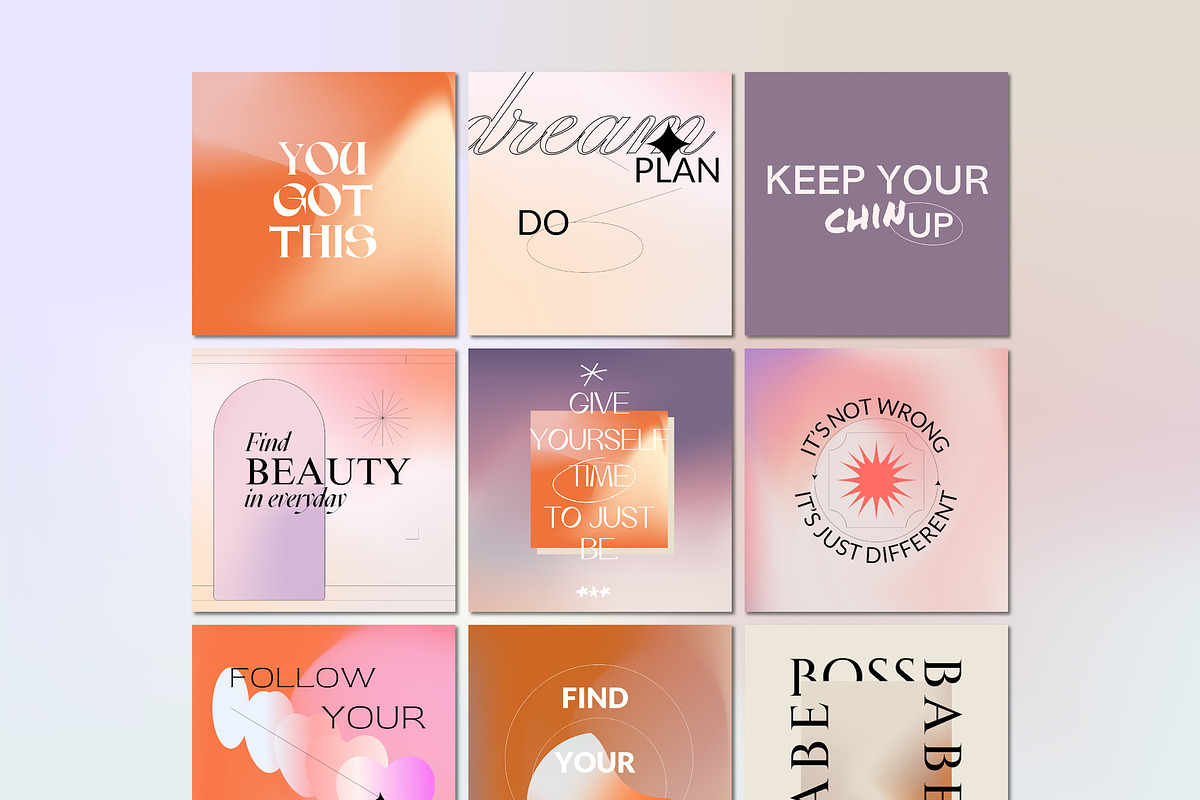 Energetic Instagram Quotes CANVA, a Social Media Template by Kimo Studio (Photo 3 of 11)