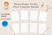 Blank Sticker Sheets Canva Template, a Stationery Template by Daffodil Dream Studio (Thumbnail 1 of 3)