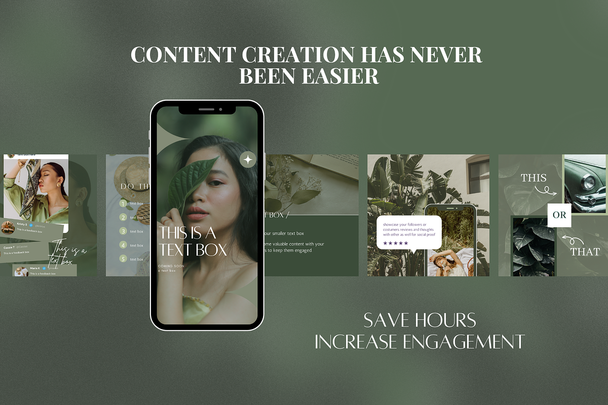 250 Green Instagram Templates, a Social Media Template by SociallyyCreative (Photo 8 of 10)