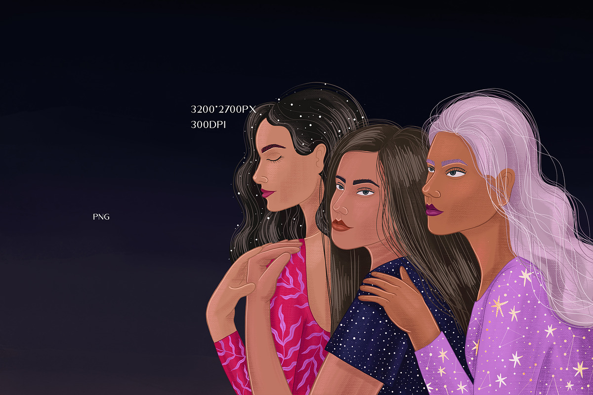LUNALOGIA. Cosmic goddesses, a Person Illustration by Chikovnaya (Photo 12 of 14)