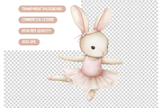 Bunny Ballerina Clipart, an Illustration by TatiMockup (Thumbnail 7 of 7)