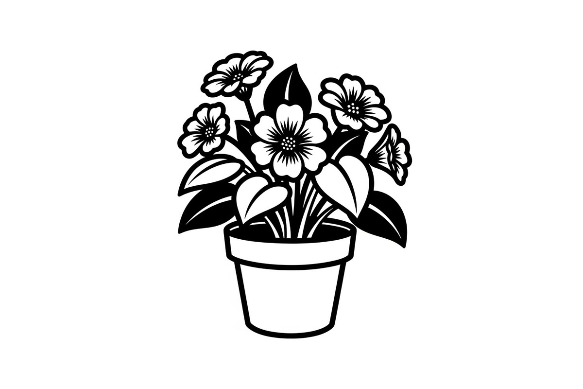 Flower Pot Silhouette Vector Bundle, an Illustration by jahid234 (Photo 19 of 49)