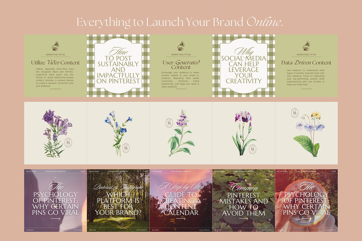 The Romantic Social Media Bundle, a Social Media Template by The Flossy Finch (Photo 16 of 22)