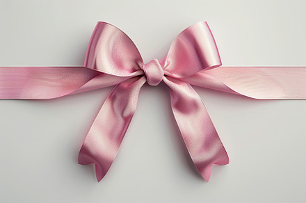 Pink satin ribbon bow on white background, a Beauty & Fashion Photo by AlyaAnd