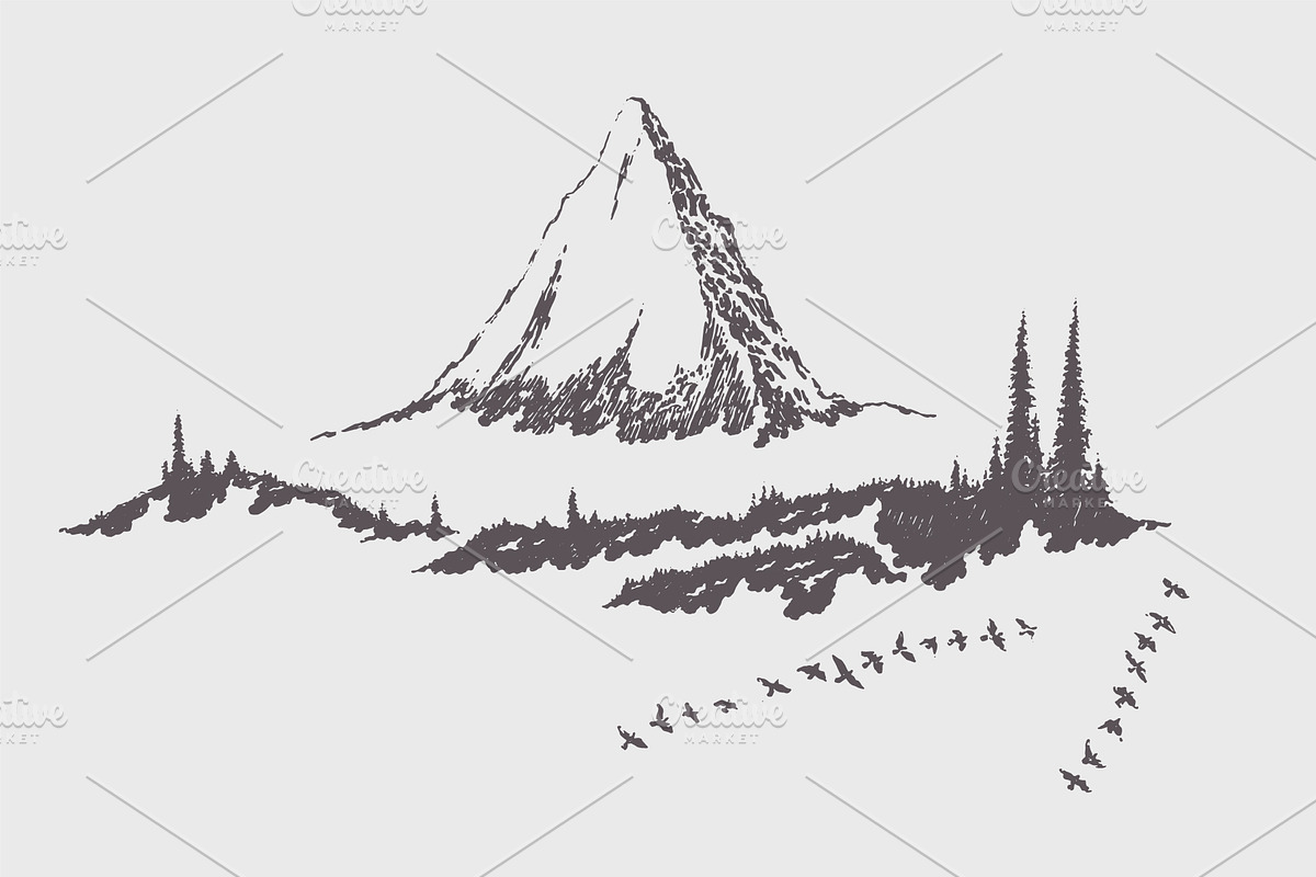 High detail mountain landscapes, an Illustration by TheMountBirdStudio (Photo 4 of 9)