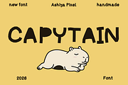 Capytain | Playful Cutout Font Duo, a Blackletter Font by Ashiya Pixel (Thumbnail 1 of 10)