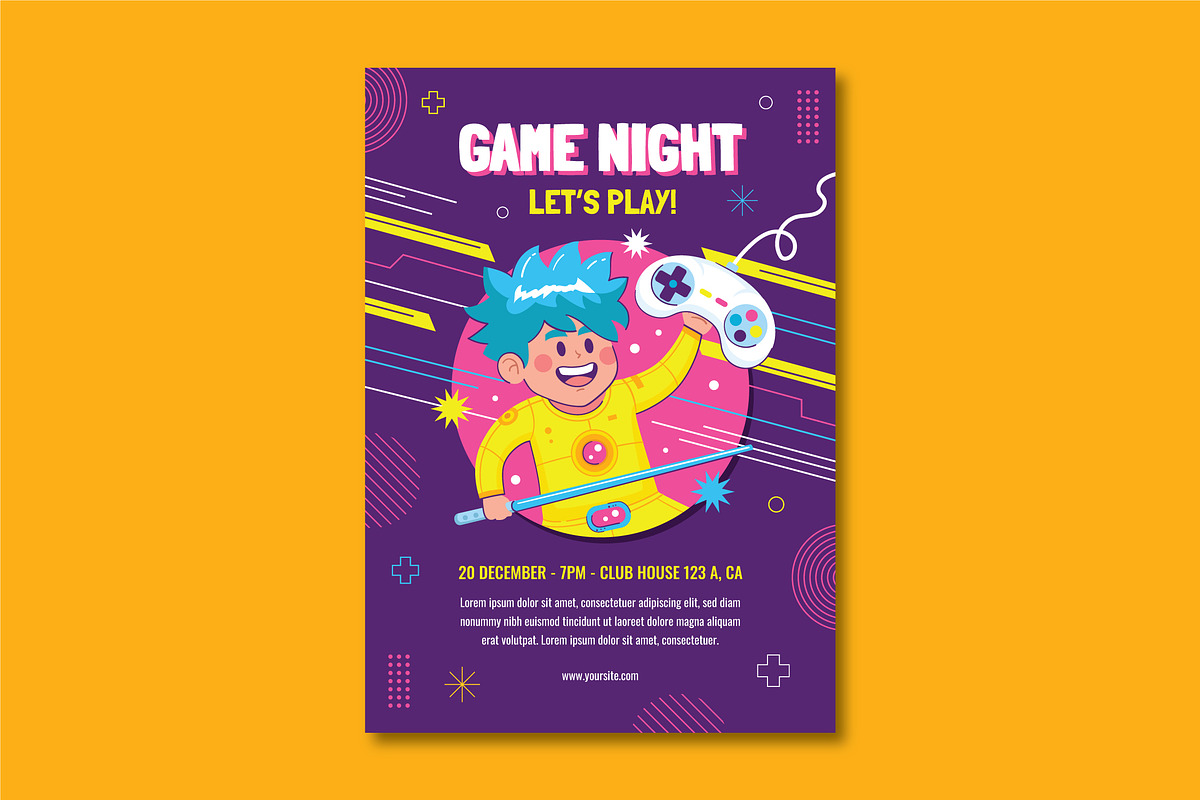 Game Night Poster Flyer, a Flyer Template by serapika (Photo 1 of 2)