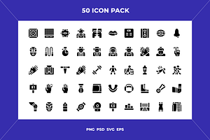 Wrestling icons, an Outline Icon by Wencory