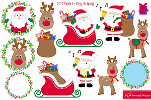 Christmas Clipart, Santa Clipart C53