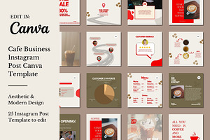 Canva Template | Coffee Shop IG Post, a Templates & Theme by Bux Vision