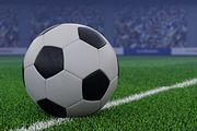 3D Soccer Ball on Soccer Stadium 04, a Sports & Recreation Photo by ByronDMD (Thumbnail 1 of 2)