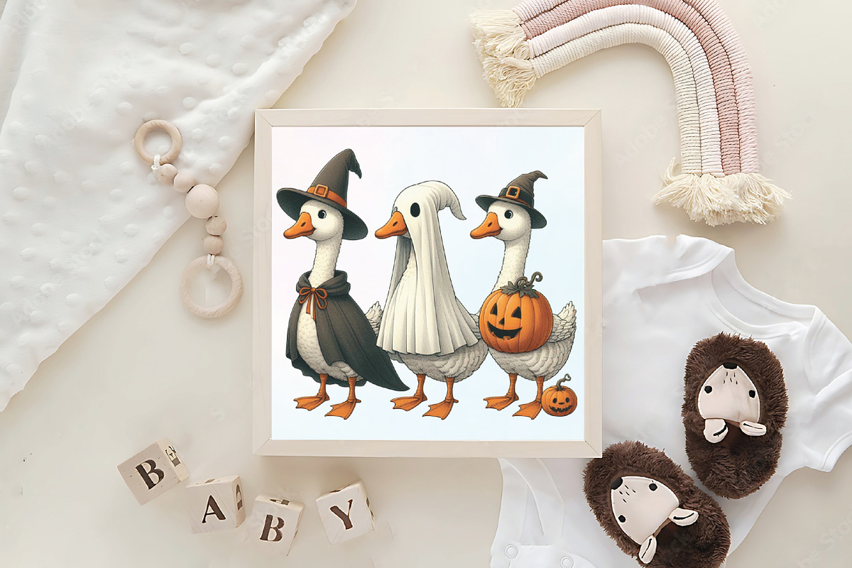 Boo Ghost Goose PNG Halloween, an Illustration by CraftArtStudio (Photo 4 of 4)
