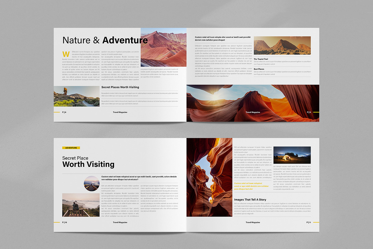 Travel Magazine Landscape Layout, a Magazine Template by NorthPeak (Photo 5 of 11)