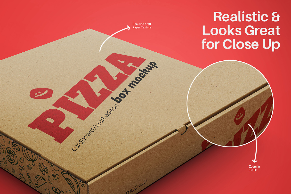 Cardboard Pizza Box Mockup Pack, a Mockup by Remnand Studio (Photo 6 of 12)