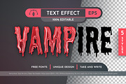 5 Vampire Editable Text Effects, a Layer Style Add-On by rwgusev (Thumbnail 1 of 7)