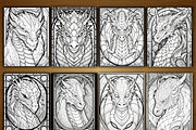 200+ Stained Glass Dragon Book, an Animal Illustration by Ink Gallery (Thumbnail 4 of 5)