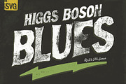Display font Higgs Boson Blues, a Sans Serif Font by Itsmesimon (Thumbnail 1 of 13)