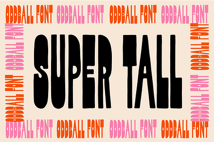 Oddball Super Tall! Hand-lettered!, a Font by Studio Funshop by Kelli