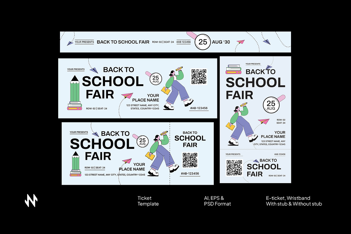 Back to School Fair Ticket, a Stationery Template by Neermana (Photo 1 of 4)