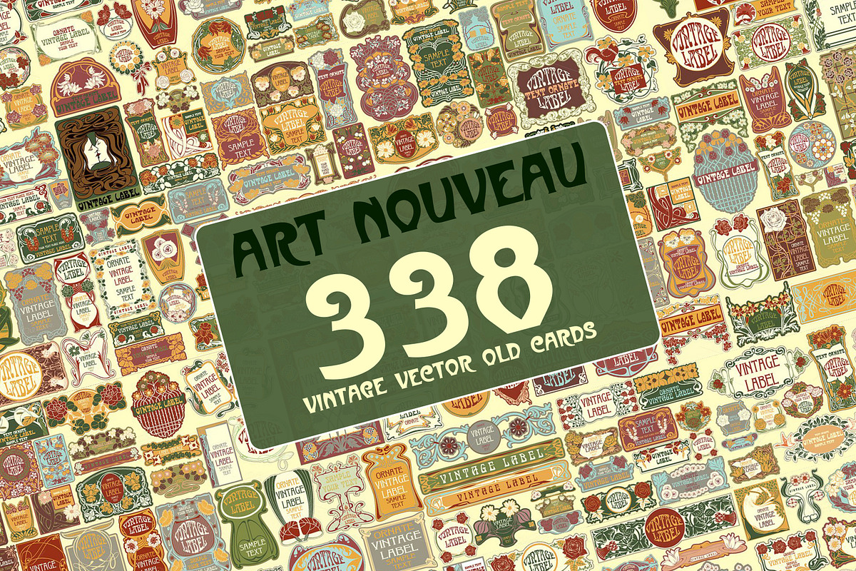 Covers Art Nouveau - giga set, a Decorative Illustration by Stanislav Kharchevskyi (Photo 10 of 11)