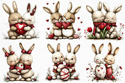 Whimsical Easter Bunny Couples PNG, an Illustration by Craft Nest (Thumbnail 6 of 8)