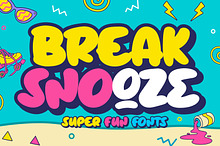 Break Snooze - Layered Fonts