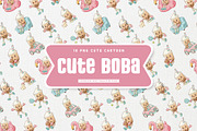 Sweet Cute Boba Fun Cartoon, a Food Illustration by Gohsantosa (Thumbnail 2 of 4)