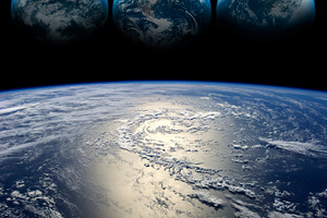 Earth containing earth, planet, and cosmos