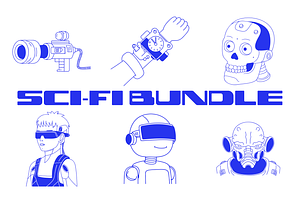 Infinity Sci-Fi Illustration Bundle, a Technology Illustration by Danil Polshin