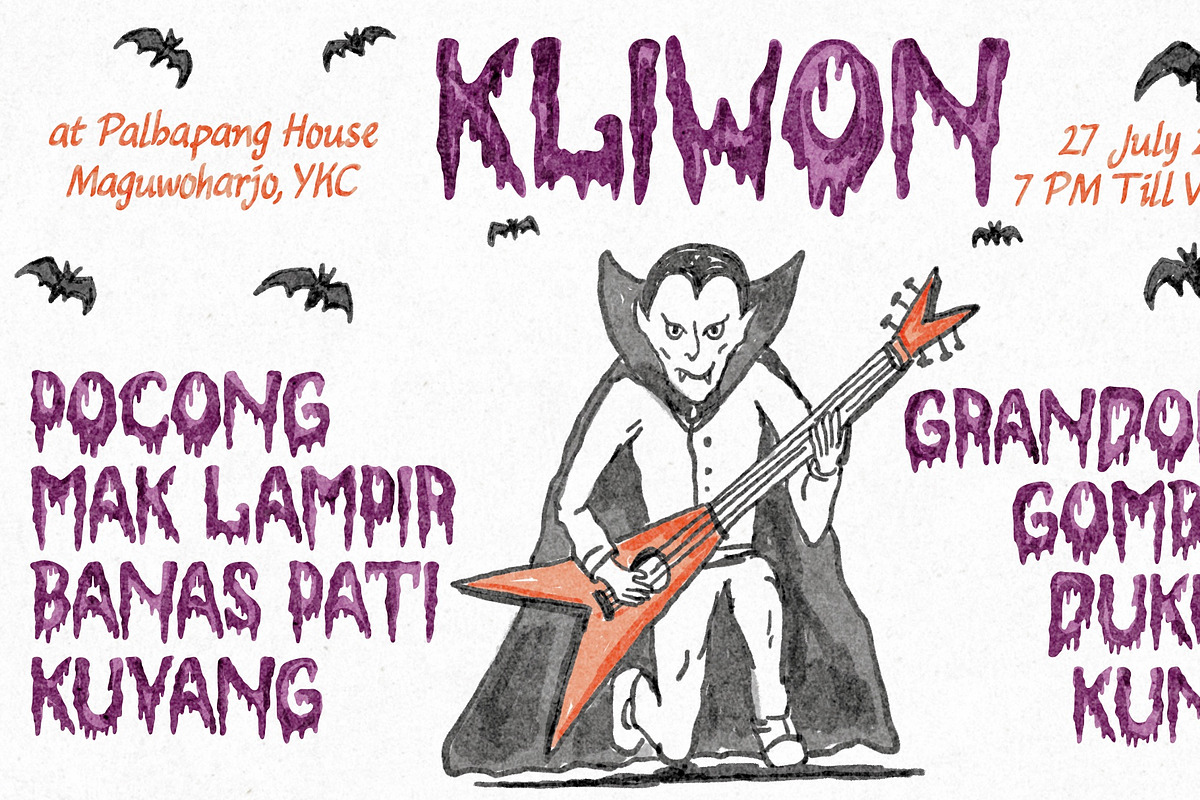 Blood Face Horror Font, a Handwritten Font by AROKA (Photo 6 of 7)