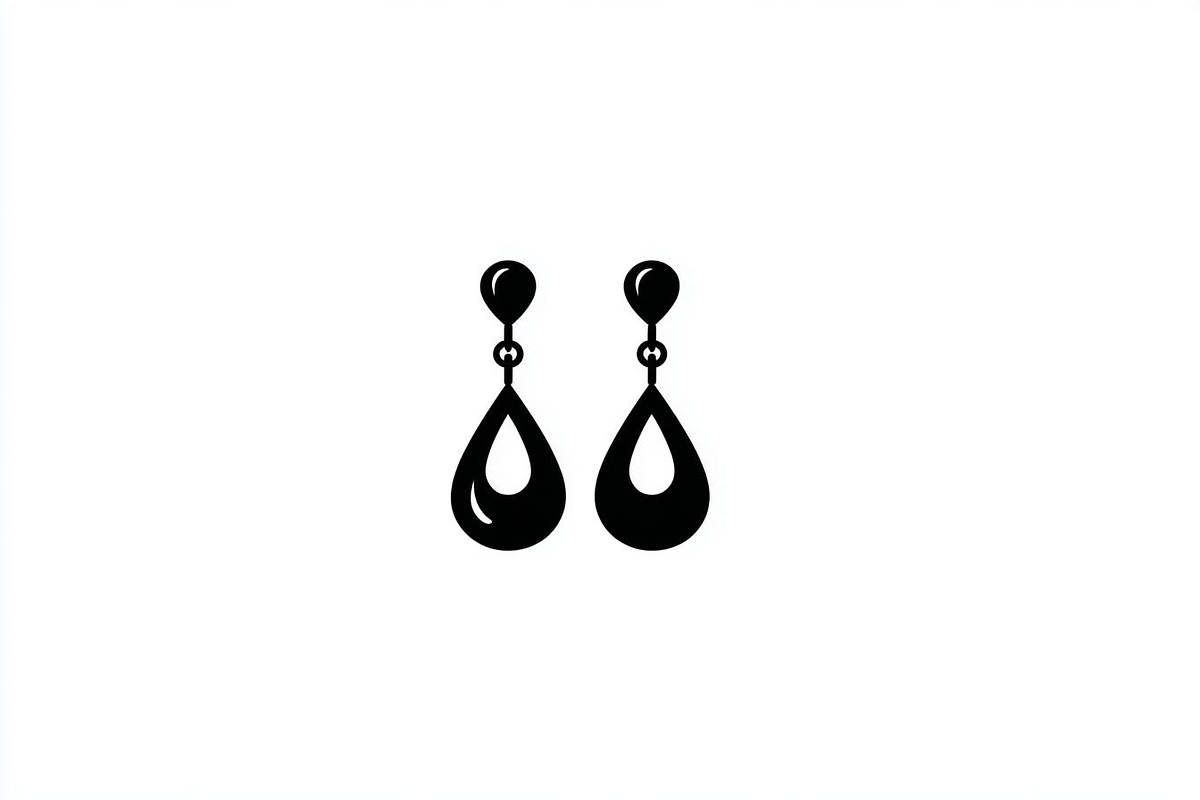 Elegant Jhumka Earrings Silhouette B, a Graphic by balal (Photo 7 of 13)