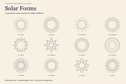 Solar Forms — Geometric Sun Emblems, an Object Graphic by Tzochko (Thumbnail 1 of 3)