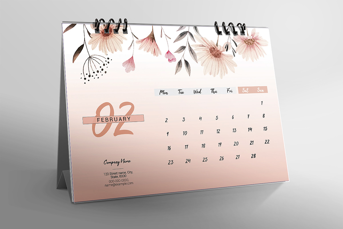 Desk Calendar 2026, a Stationery Template by crazyOWL (Photo 2 of 6)