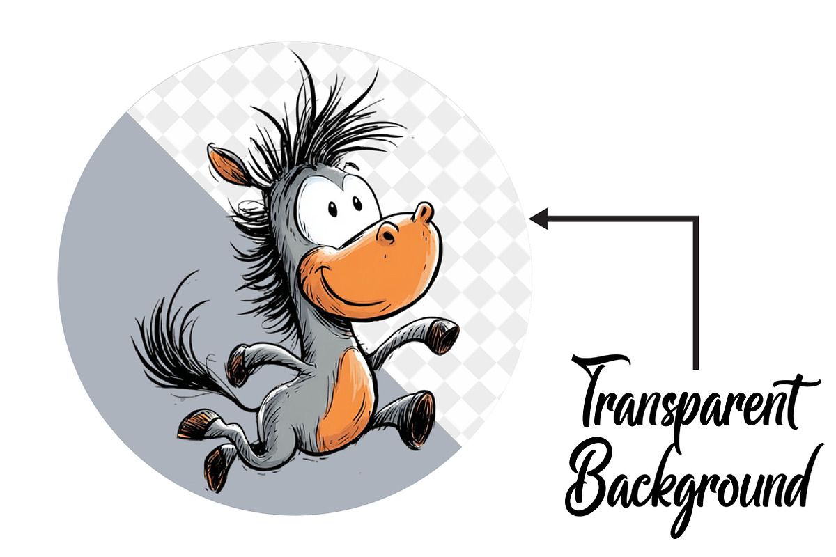Cute Horse Clipart, an Illustration by Pixels.Craft (Photo 2 of 6)