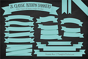 Aqua Ribbon Banner Clipart, an Illustration by Amanda Ilkov (Thumbnail 2 of 4)