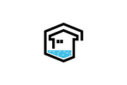 Home and water logo design, an Object Graphic by nicemorning (Thumbnail 2 of 2)