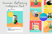 Summer Refreshing Instagram Post, a Social Media Template by Cam Design (Thumbnail 1 of 4)